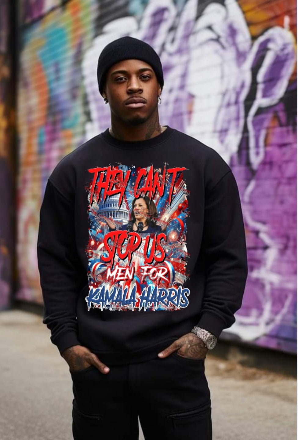 Men for Harris sweatshirt